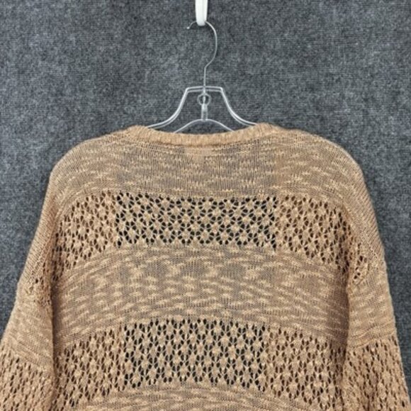 Pulse Tan Open Knit Cardigan Sweater Women’s XS/S Casual Preppy Boho - Picture 4 of 10